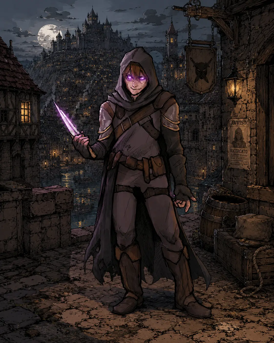 Hand-painted rogue miniature from the Broken Oath saga