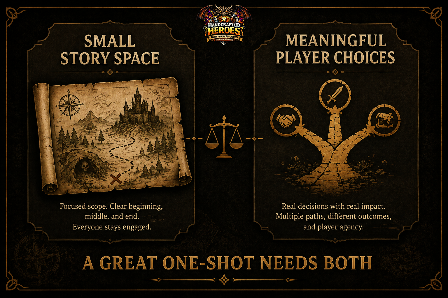 One-shot RPG design balances a small story with meaningful player choices