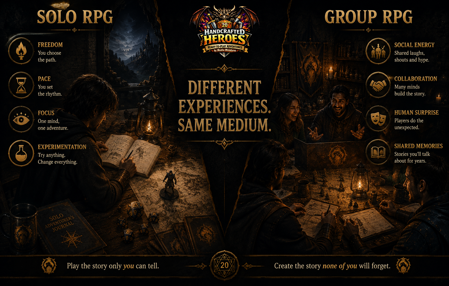 Advantages of solo RPGs compared with group tabletop roleplaying