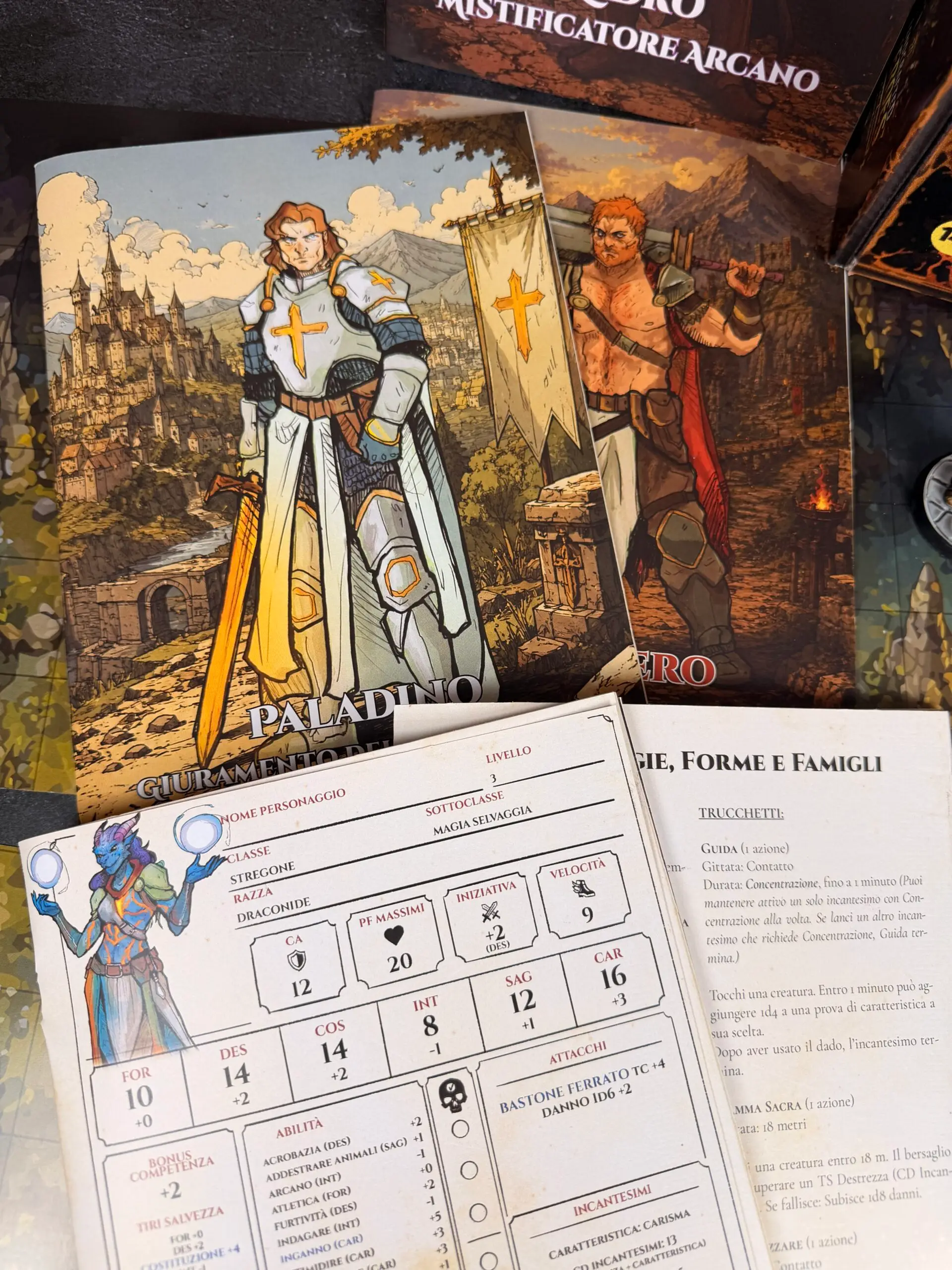 Broken Oath character booklets and ready-to-play character sheet for the tabletop RPG adventure