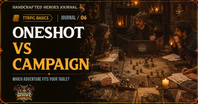 One-shot vs campaign – comparison of tabletop RPG adventure formats