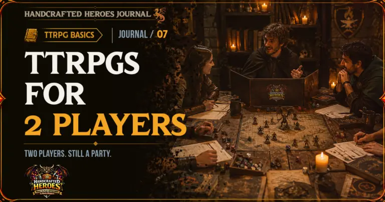 Tabletop RPGs for 2 players – guide to playing TTRPG adventures with two people